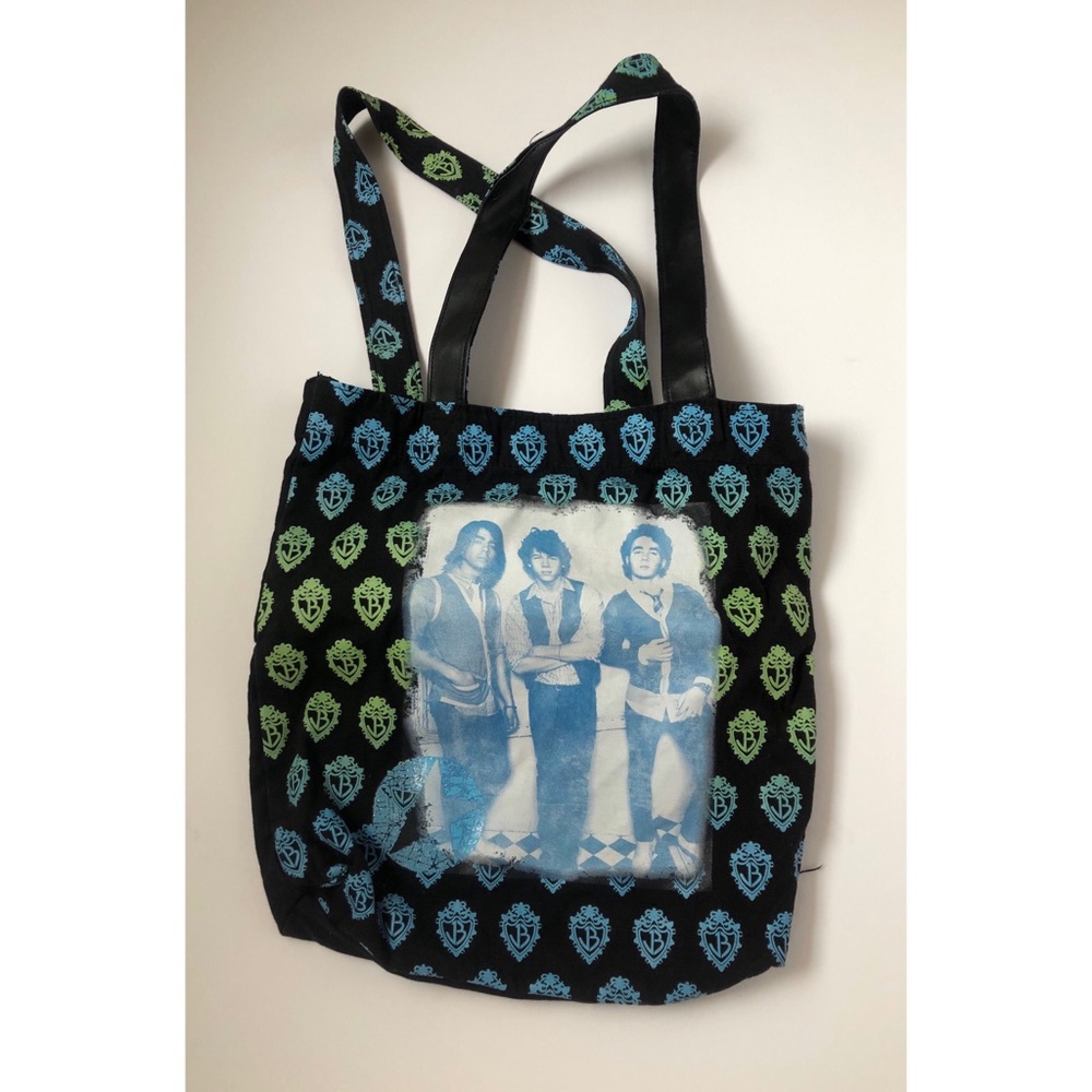 Blue and Green Jonas Brothers Tote Bag |
